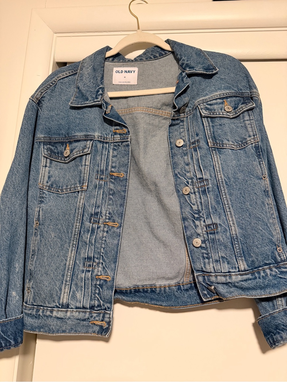 Old Navy Light Wash Blue Denim Jacket - Men's Casual Trucker